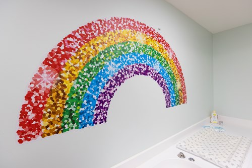 Painting of a rainbow