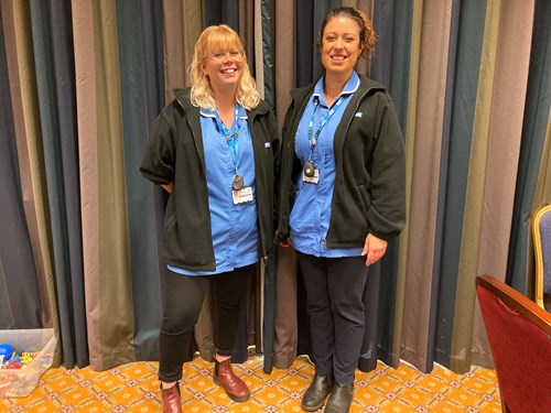 Photo of Becky Harris and Carmalita Njie