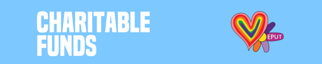 Banner saying Charitable funds