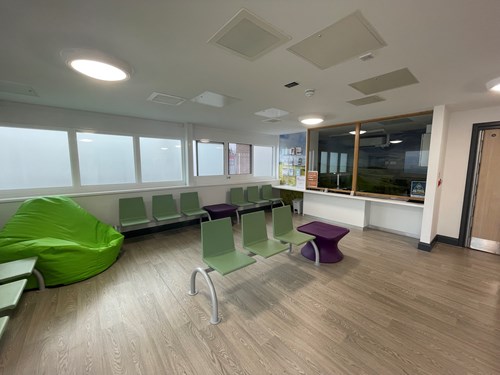 empty Urgent Care waiting room