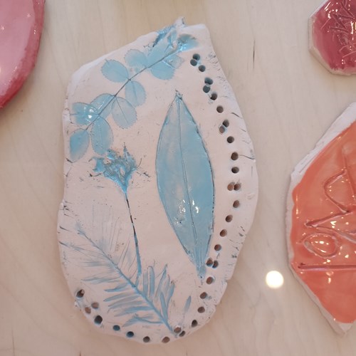 Pottery on display at the minories