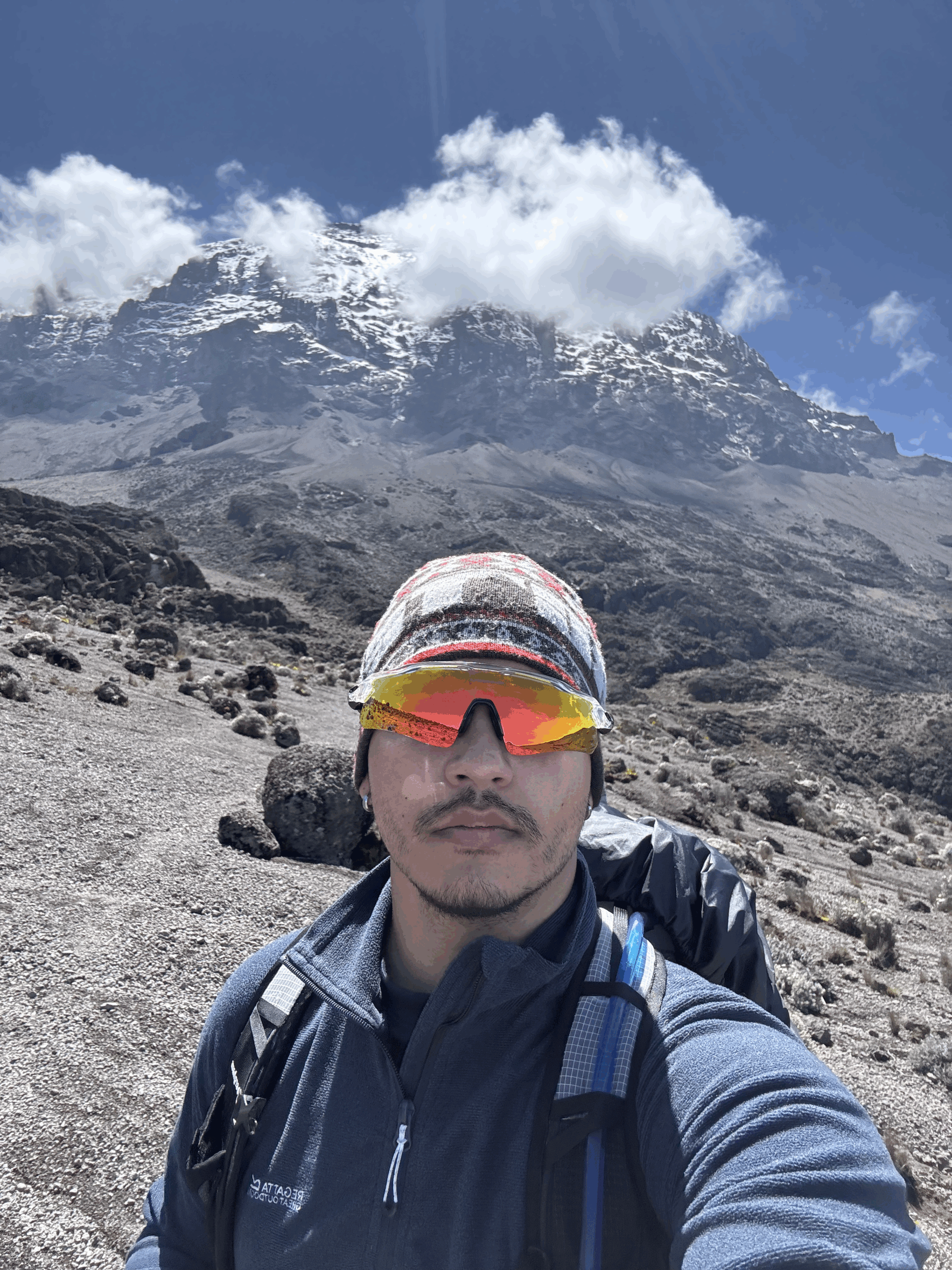 Photo of Josh on Mount Kilimanjaro. 