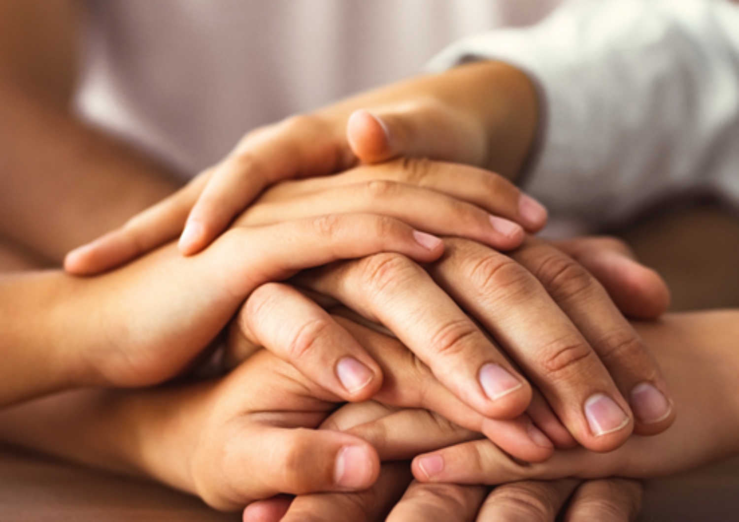 hands on top of each other