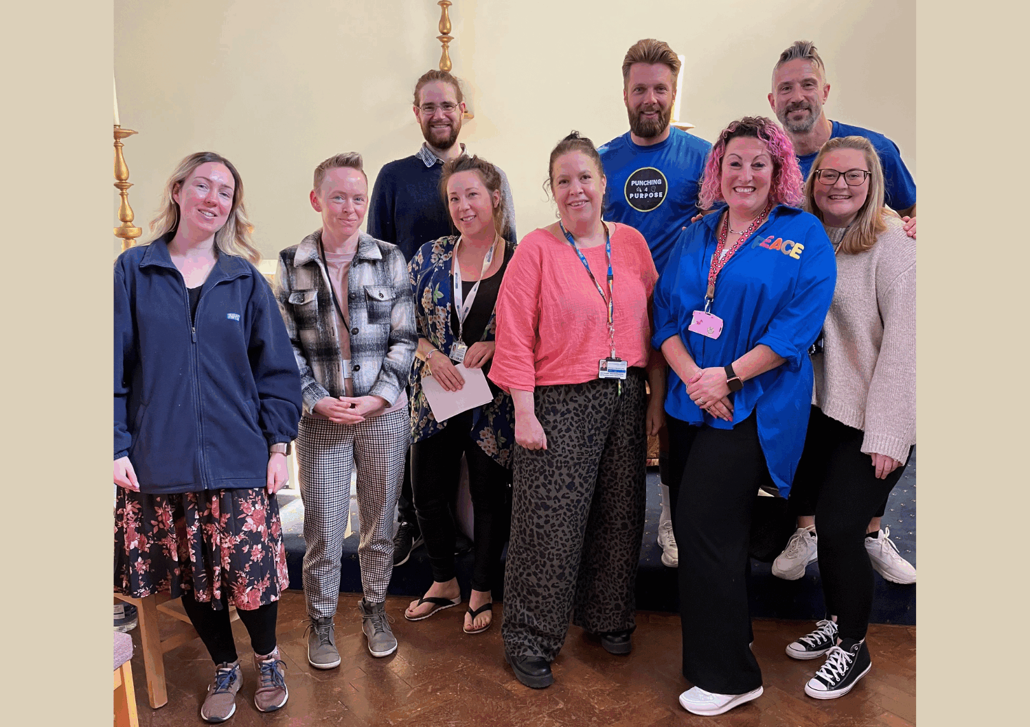 Picture of a group of people who attended the lighthouse event.